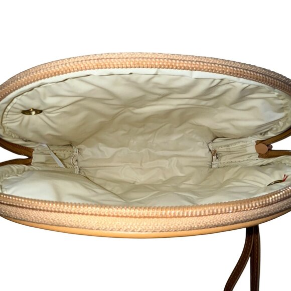 Allan Edward Beige World Map Faux Leather With Small Pouch Wristlet Set - Picture 8 of 10